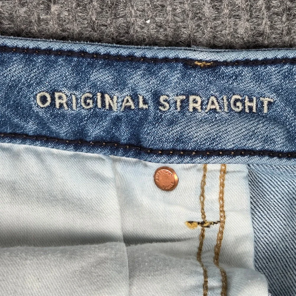 American Eagle Mens Original Straight Leg‎ Jeans Medium Wash Blue 36x30 (36X27)